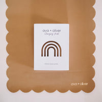 Vegan Leather Changing Mat | Tan Scallop - Cultr. by Created for Culture asianowned aapimarketplace asianownedkids asianownedkidsproducts asianownedbrands
