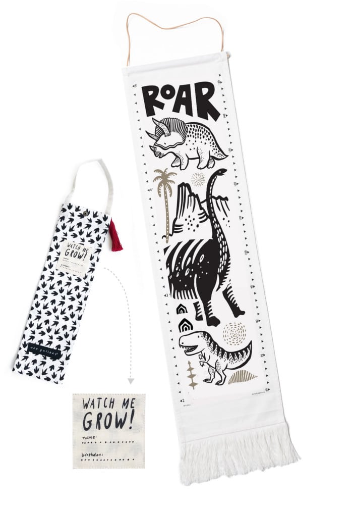 Canvas Growth Chart - Dinos - Cultr. by Created for Culture asianowned aapimarketplace asianownedkids asianownedkidsproducts asianownedbrands