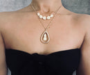 Resin Pikake Necklace (Gold Plated/ Nickel and Lead Free)