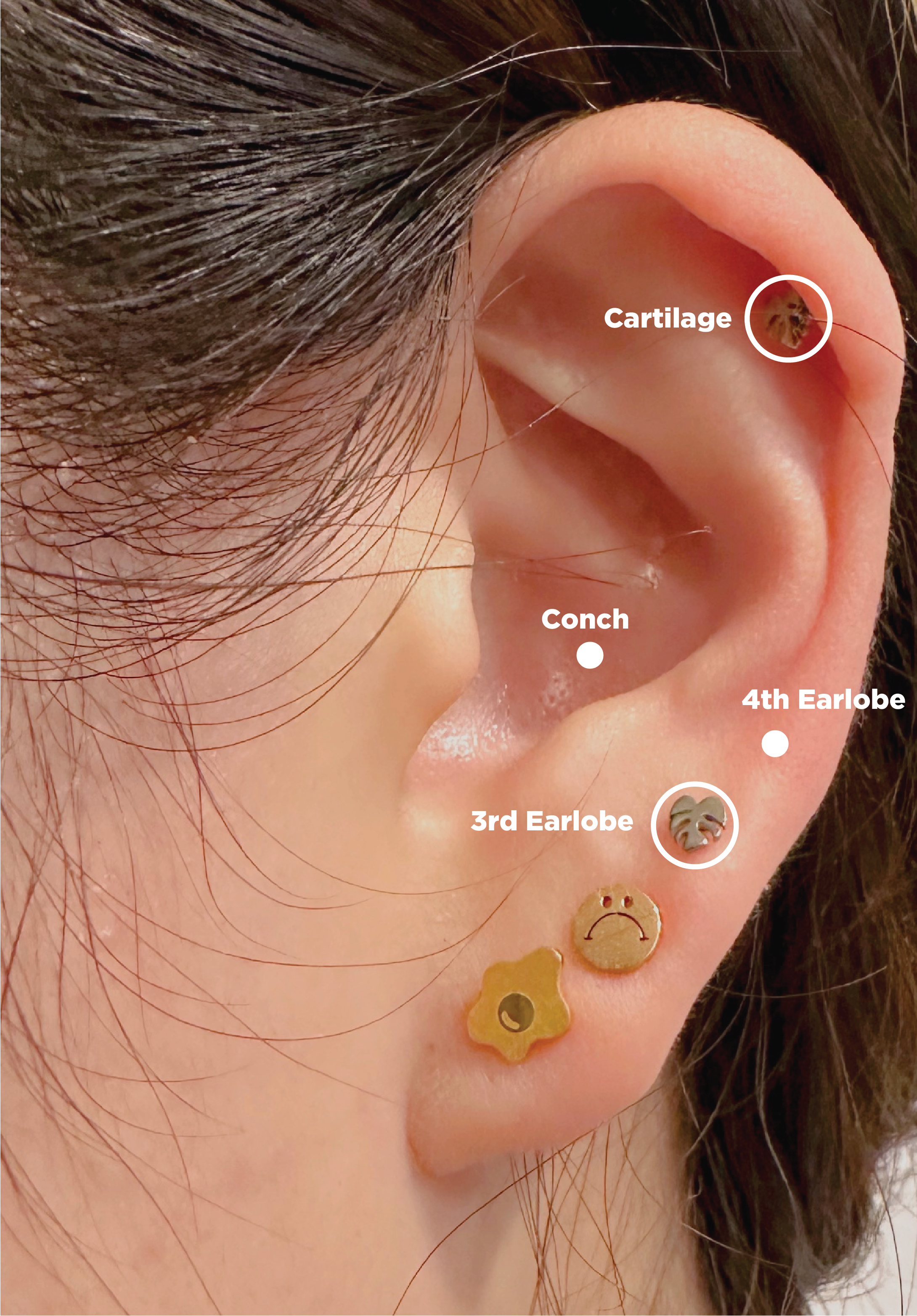 Flat Back- Teeniest Tiniest Wish Upon A Star Earring Studs