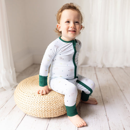 Zippered Romper in Elephant - Cultr. by Created for Culture asianowned aapimarketplace asianownedkids asianownedkidsproducts asianownedbrands