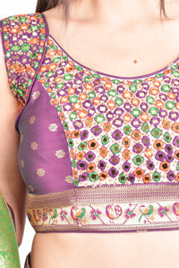 Elina Wine Full Flare Chaniya choli with Hand Embroidered Blouse