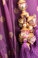 Elina Wine Full Flare Chaniya choli with Hand Embroidered Blouse