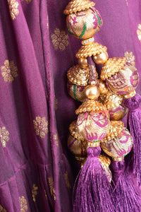 Elina Wine Full Flare Chaniya choli with Hand Embroidered Blouse