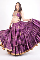Elina Wine Full Flare Chaniya choli with Hand Embroidered Blouse