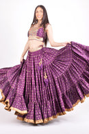 Elina Wine Full Flare Chaniya choli with Hand Embroidered Blouse