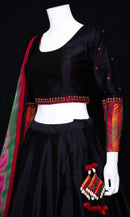 Elvira Silk Black Chaniya Choli Set
