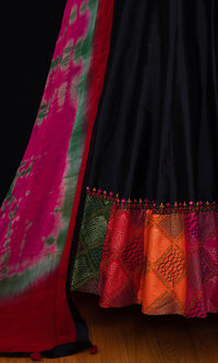 Elvira Silk Black Chaniya Choli Set
