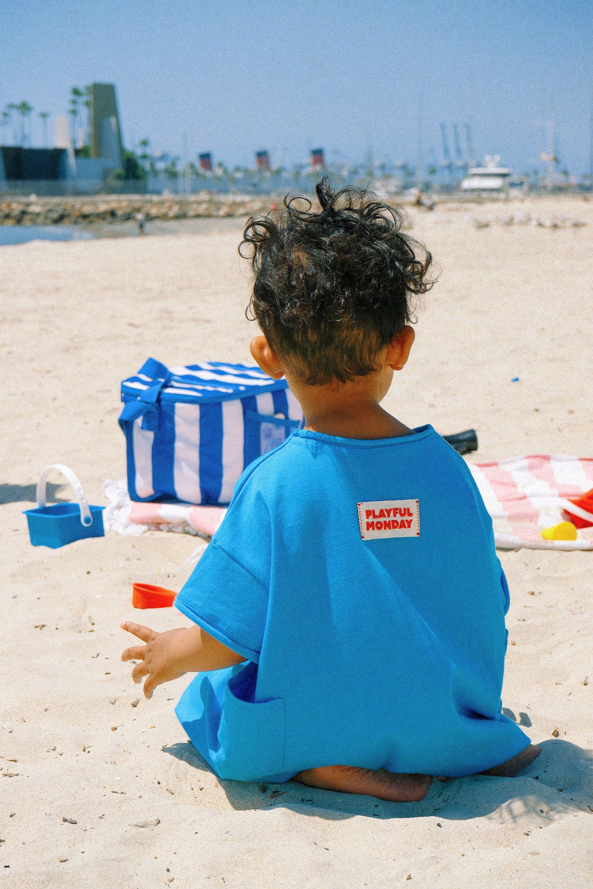 ☀️ Organic Play Suit - Blue