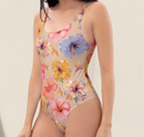 Watercolor Hibiscus Recycled One-Piece Swimwear