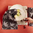 Folio Black Handcrafted Shibori Print Cotton Table Napkins ( set of 4 )