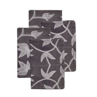 Folio Black Handcrafted Shibori Print Cotton Table Napkins ( set of 4 )