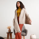 Forest Night Handwoven Neutral Cashmere Merino Scarf