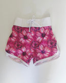 Hibiscus Hunny Print Kids Surf Shorts - CULTR