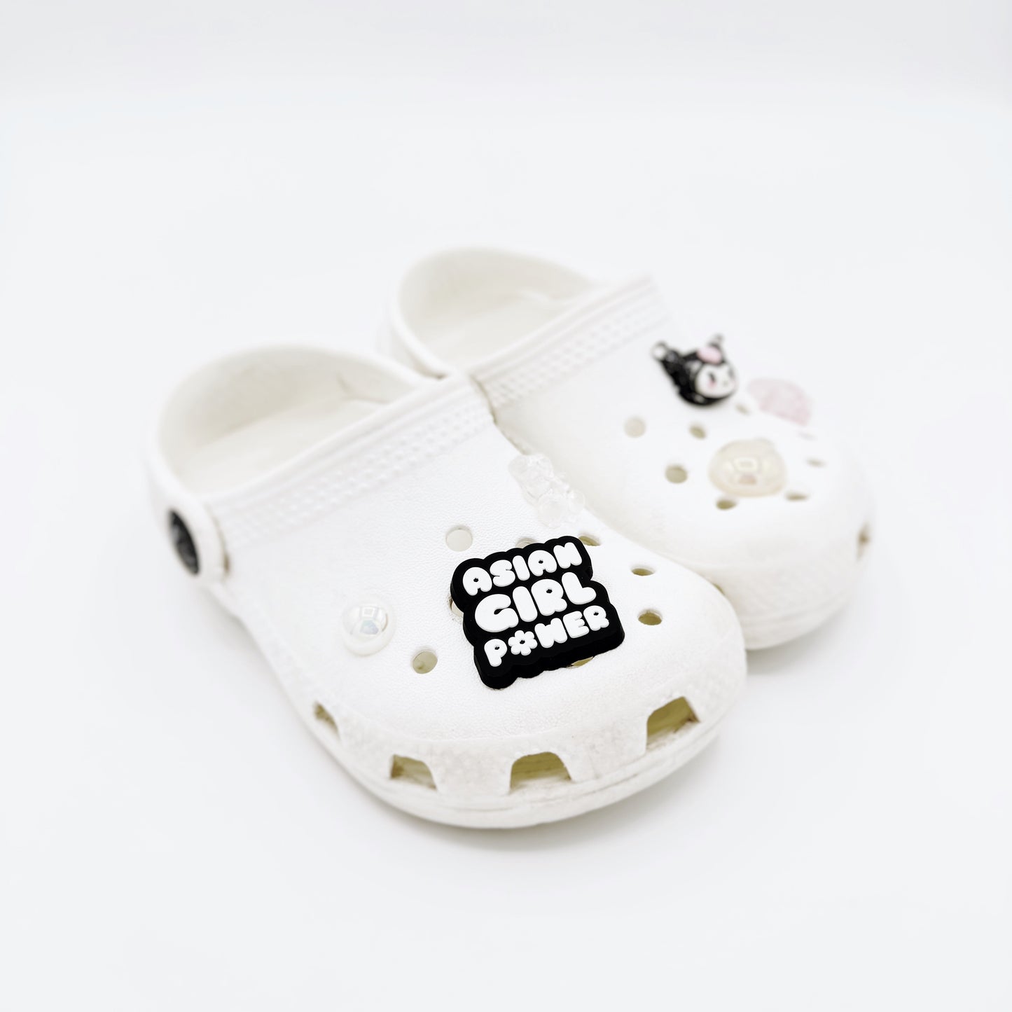 Asian Girl Power Bubble Shoe Charm