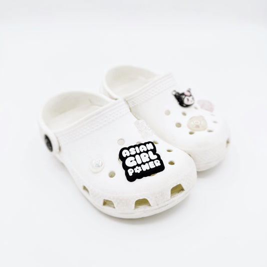Asian Girl Power Bubble Shoe Charm