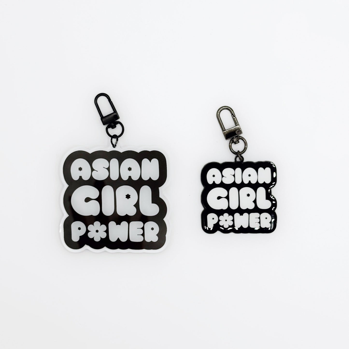 Asian Girl Power Bubble Keychains