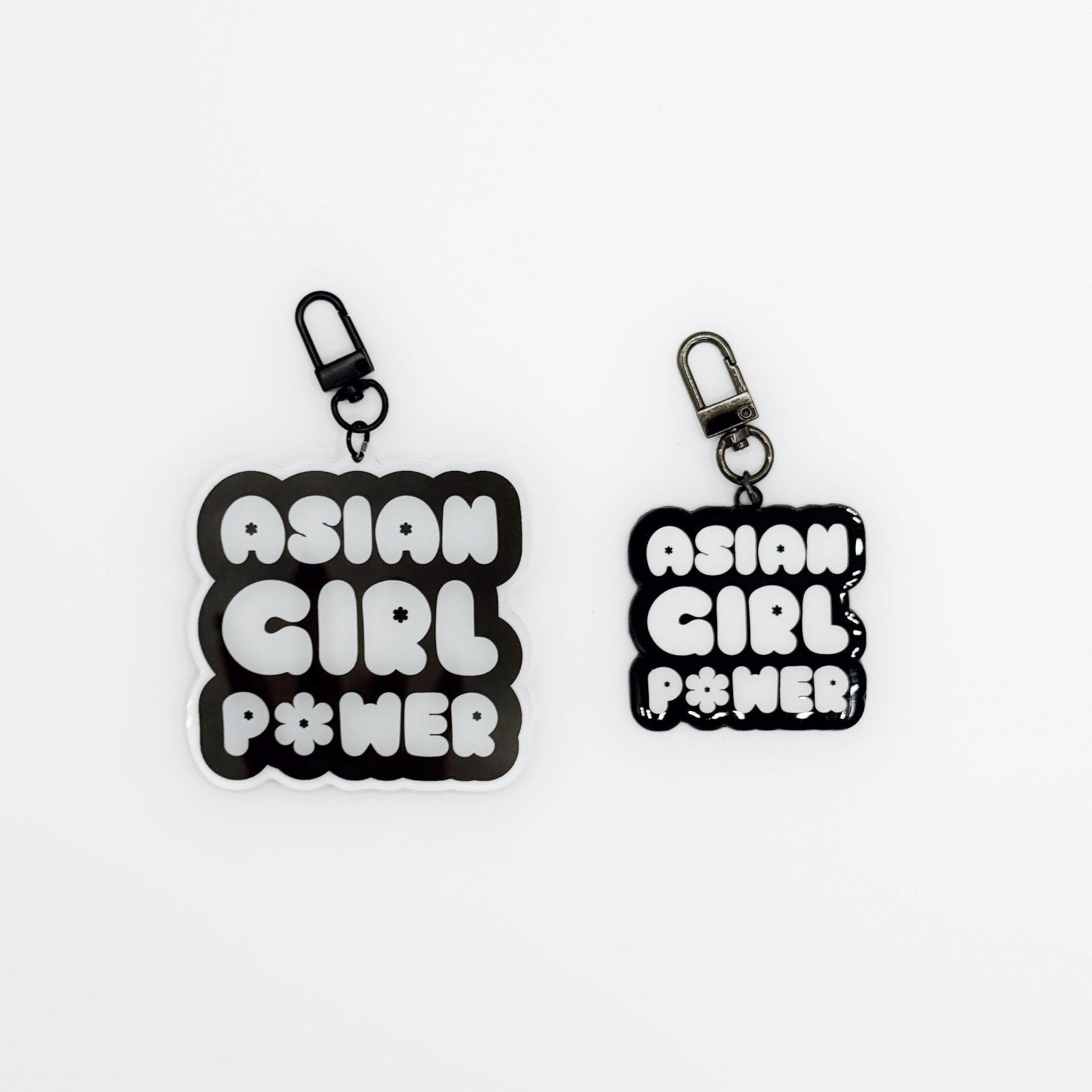 Asian Girl Power Bubble Keychains