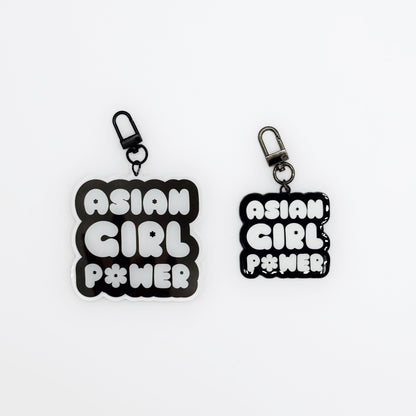 Asian Girl Power Bubble Keychains