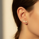 Groovy, funky & fun set- 3 pairs of earring studs