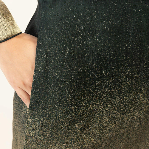 Green Jacquard Blazer Dress