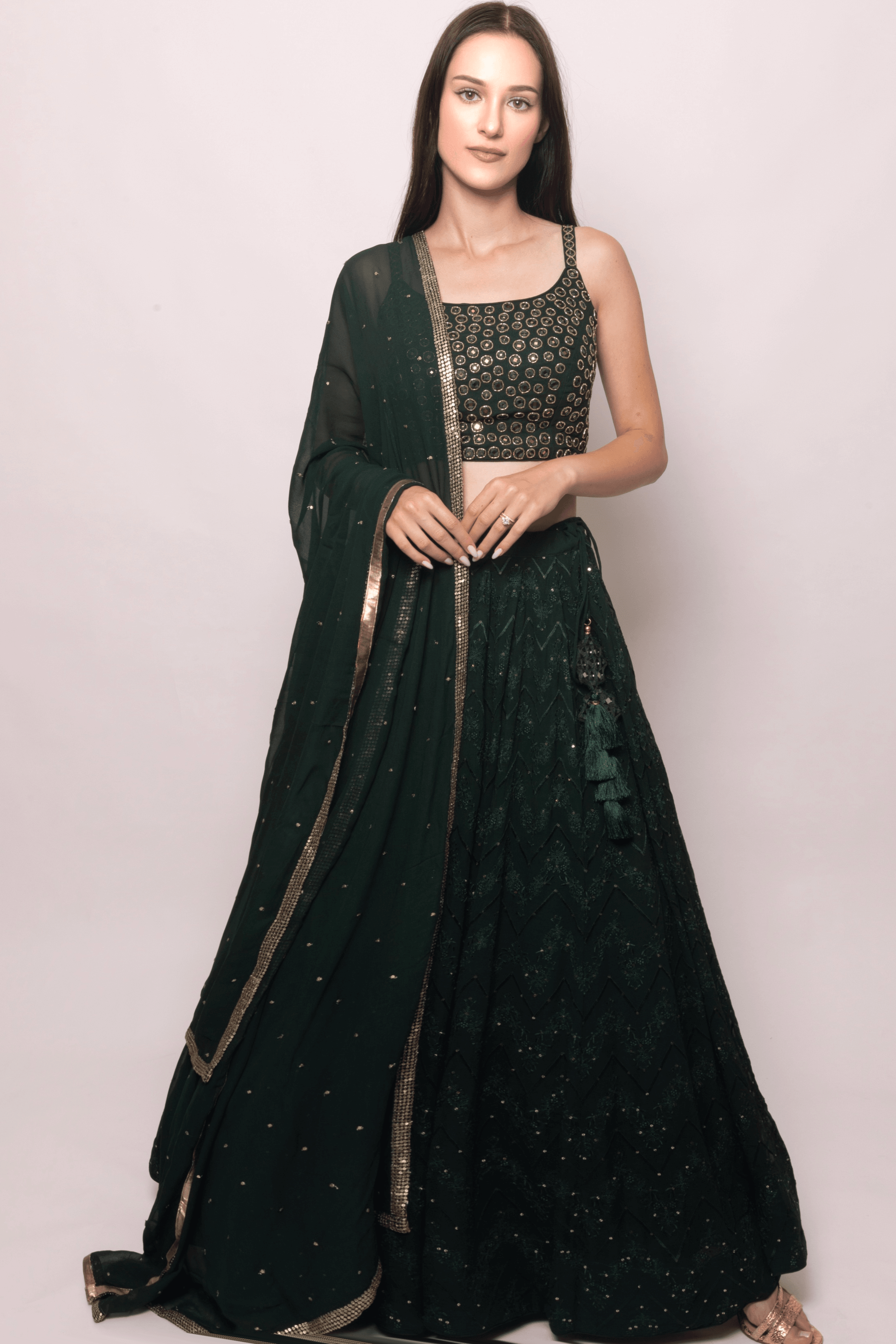 Green Lehenga Choli Set