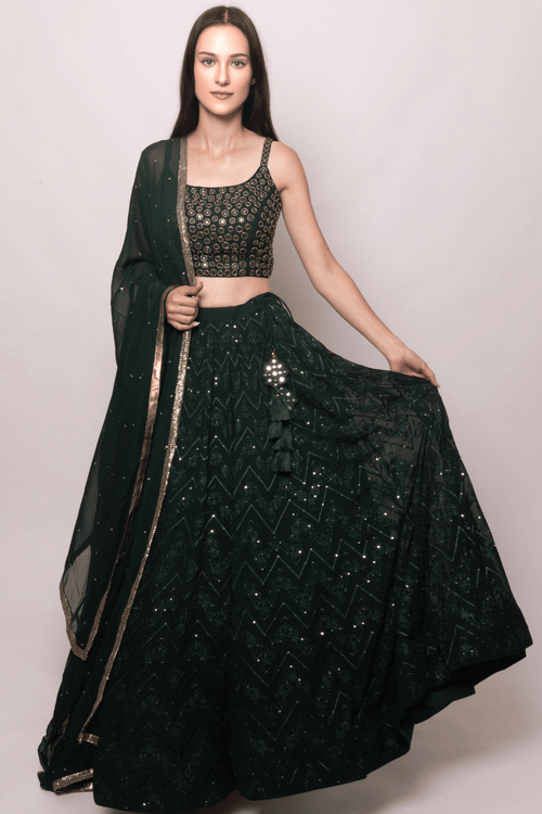 Green Lehenga Choli Set