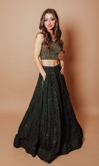 Green Lehenga Choli Set