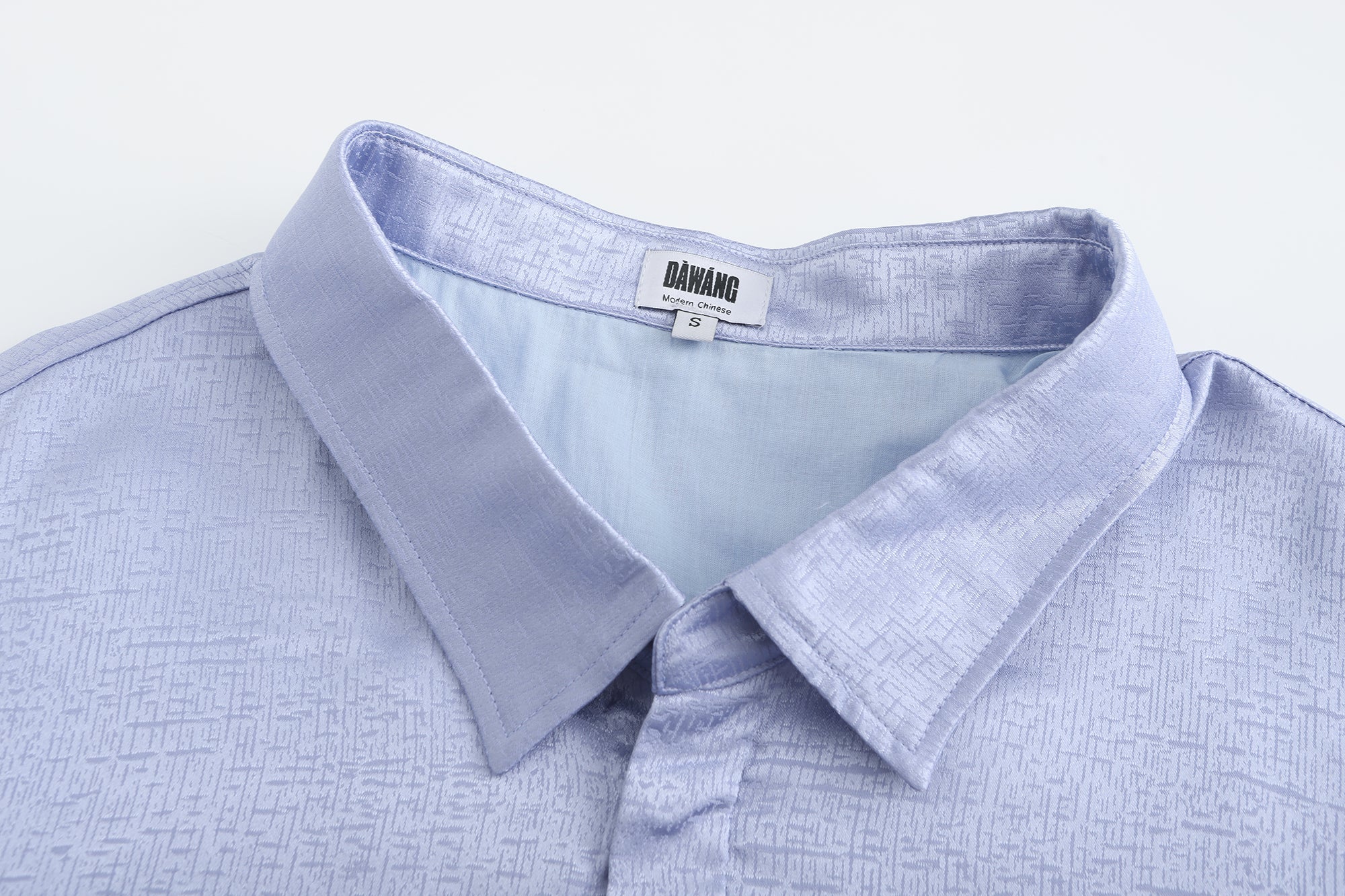Dori Brocade Straight Collar Shirt