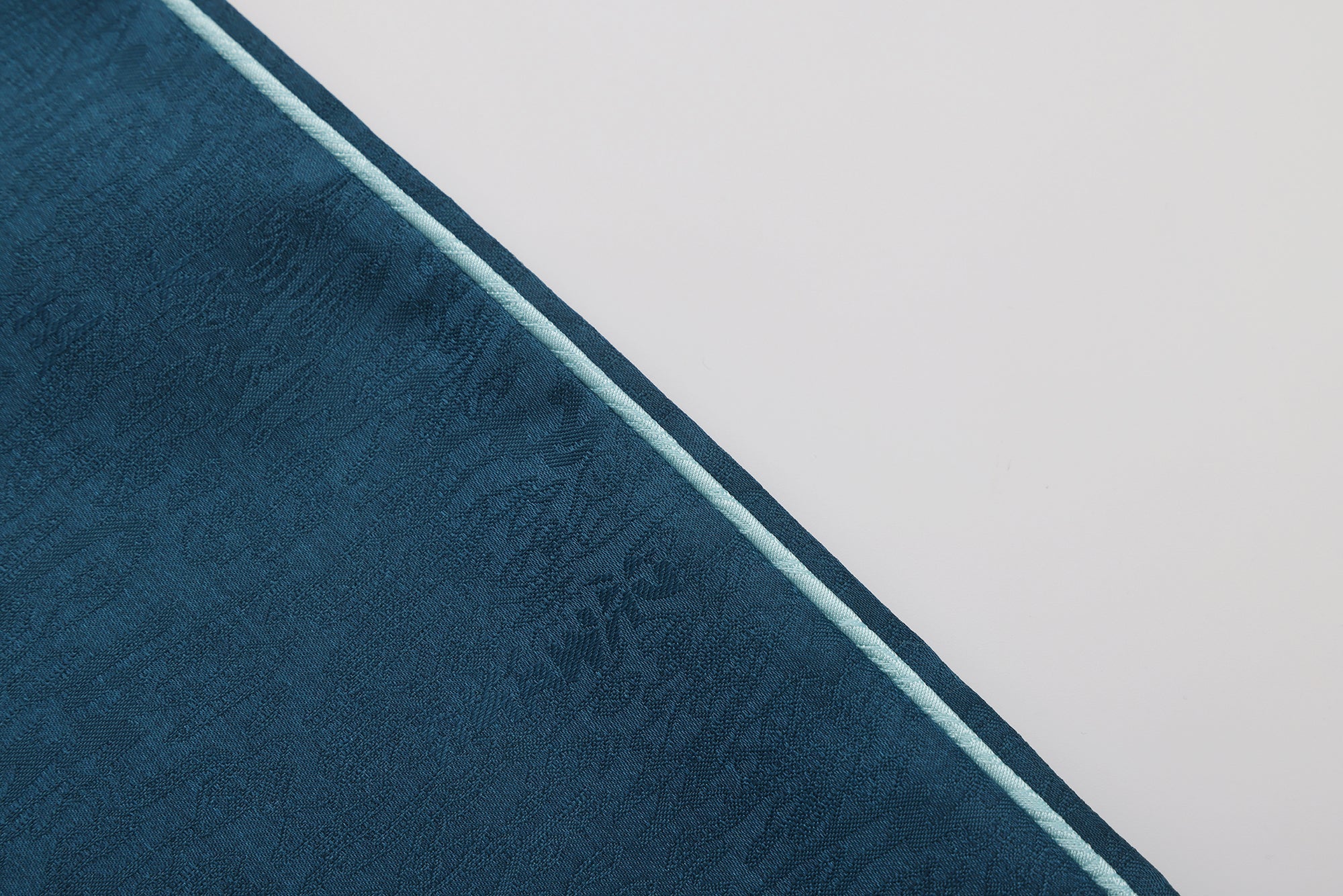 Fu Brocade Wide Leg Track Pants Forest Blue