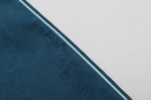 Fu Brocade Wide Leg Track Pants Forest Blue