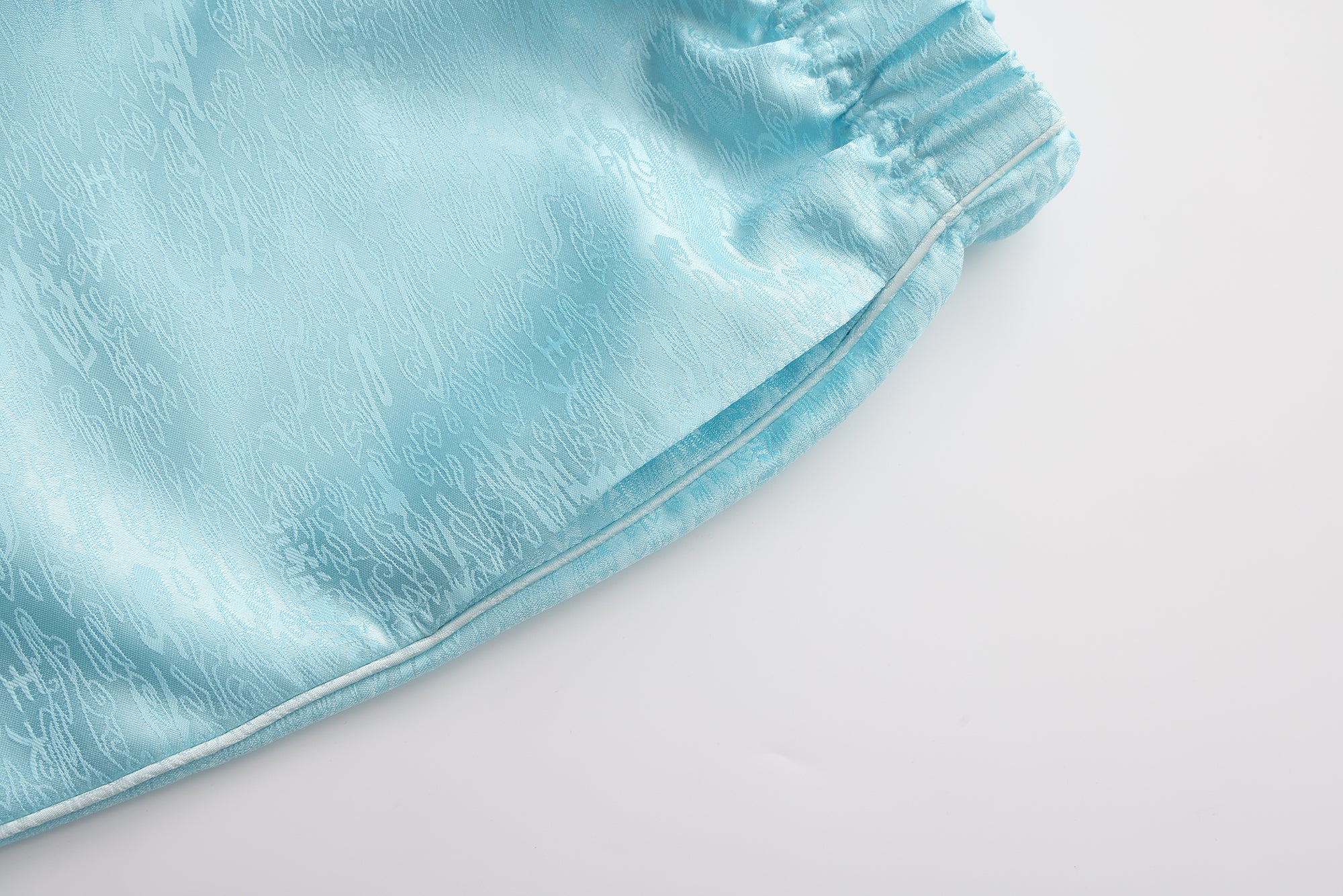 Fu Brocade Wide Leg Track Pants Elixir Blue