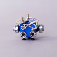 Handcrafted Wooden Bot Necklace, Keychain, or Mini Decor