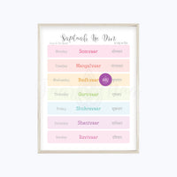Bilingual Weekdays Poster • Gujarati | Hindi