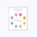 Bilingual Feelings & Emotions Poster • Gujarati | Hindi | Spanish | English
