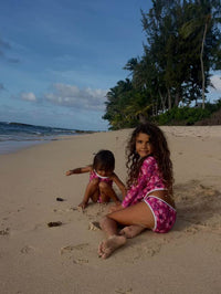 Stevie Two Piece Kids Swimsuit - Hibiscus Hunny - Cultr. by Created for Culture asianowned aapimarketplace asianownedkids asianownedkidsproducts asianownedbrands