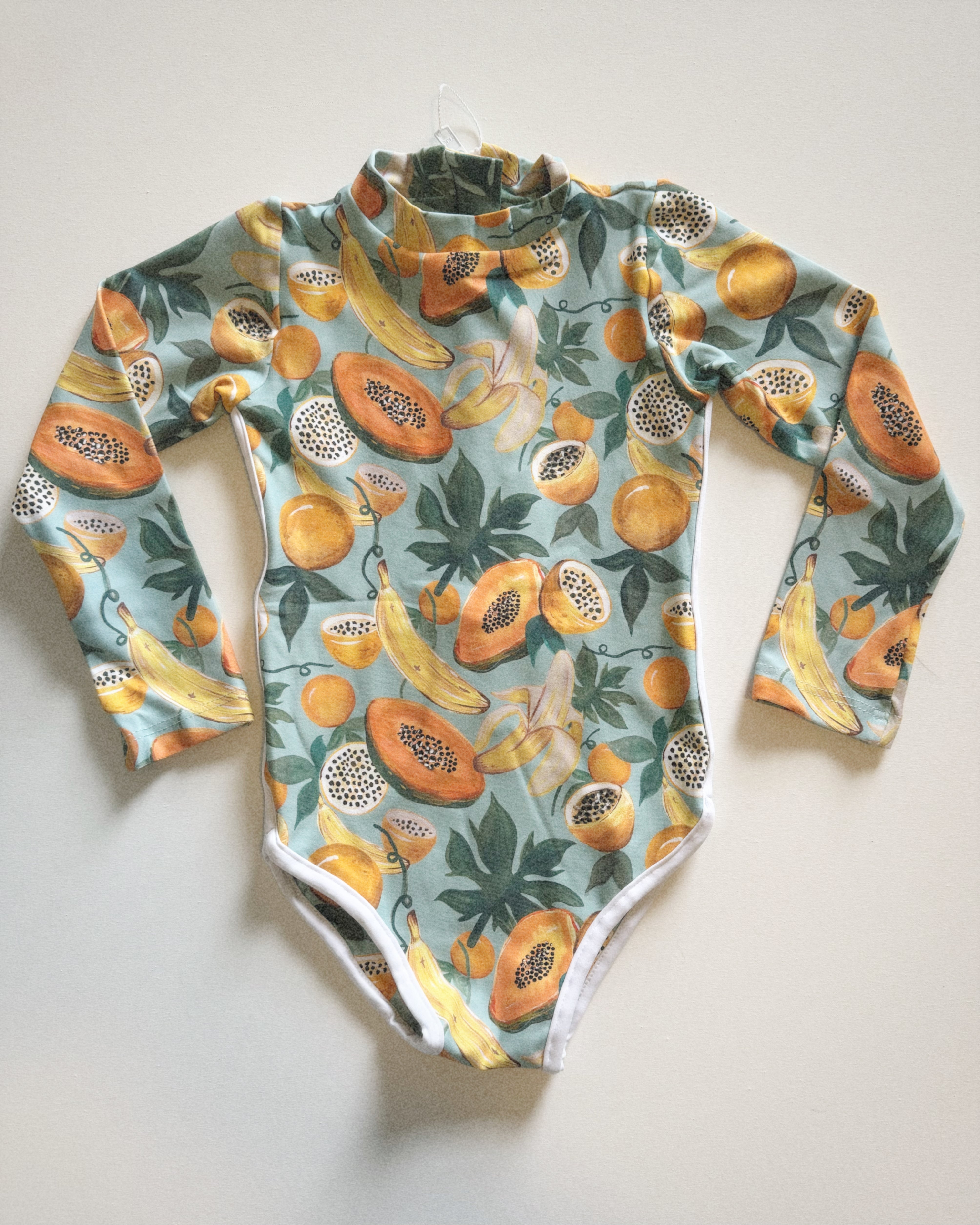 Lola One Piece Kids Swimsuit, Papaya - CULTR