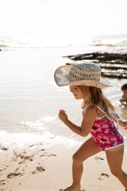 Millie One Piece Kids Swimsuit - Hibiscus Hunny - Cultr. by Created for Culture asianowned aapimarketplace asianownedkids asianownedkidsproducts asianownedbrands