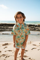 Papaya Print Kids Aloha Shirt - CULTR