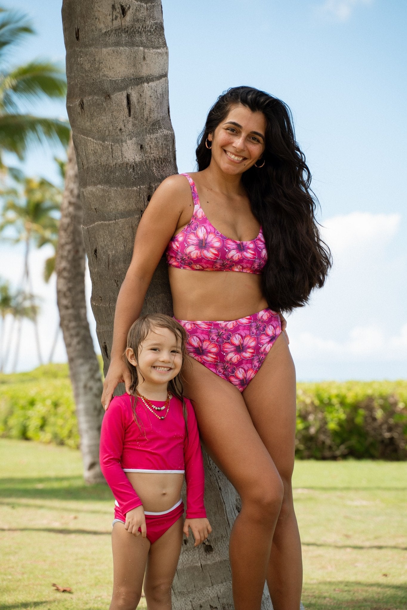 Stevie Two Piece Kids Swimsuit - Pitaya