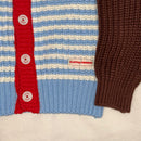 Chunky Knit Cardigan - 100% Cotton Yarn (Ice Cream Float)