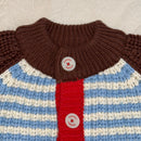 Chunky Knit Cardigan - 100% Cotton Yarn (Ice Cream Float)