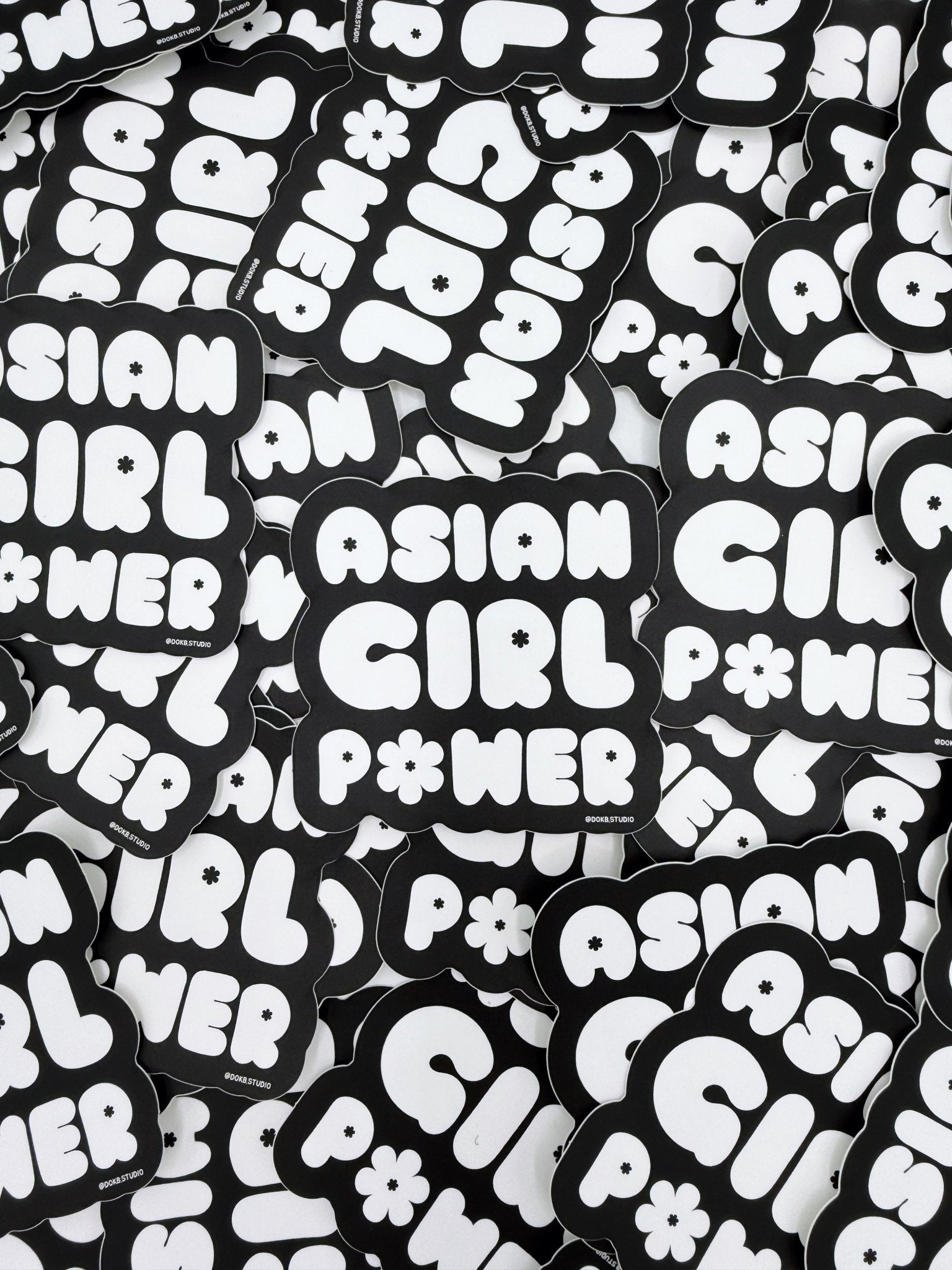 Asian Girl Power Bubble Sticker - Cultr. by Created for Culture asianowned aapimarketplace asianownedkids asianownedkidsproducts asianownedbrands