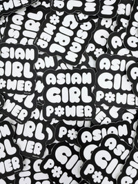 Asian Girl Power Bubble Sticker - Cultr. by Created for Culture asianowned aapimarketplace asianownedkids asianownedkidsproducts asianownedbrands