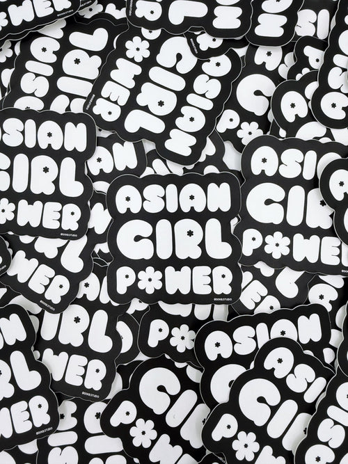 Asian Girl Power Bubble Sticker - Cultr. by Created for Culture asianowned aapimarketplace asianownedkids asianownedkidsproducts asianownedbrands