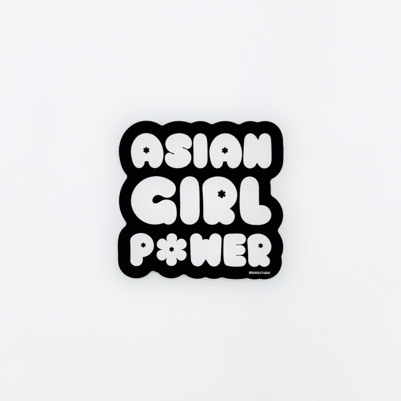 Asian Girl Power Bubble Sticker