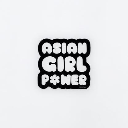 Asian Girl Power Bubble Sticker