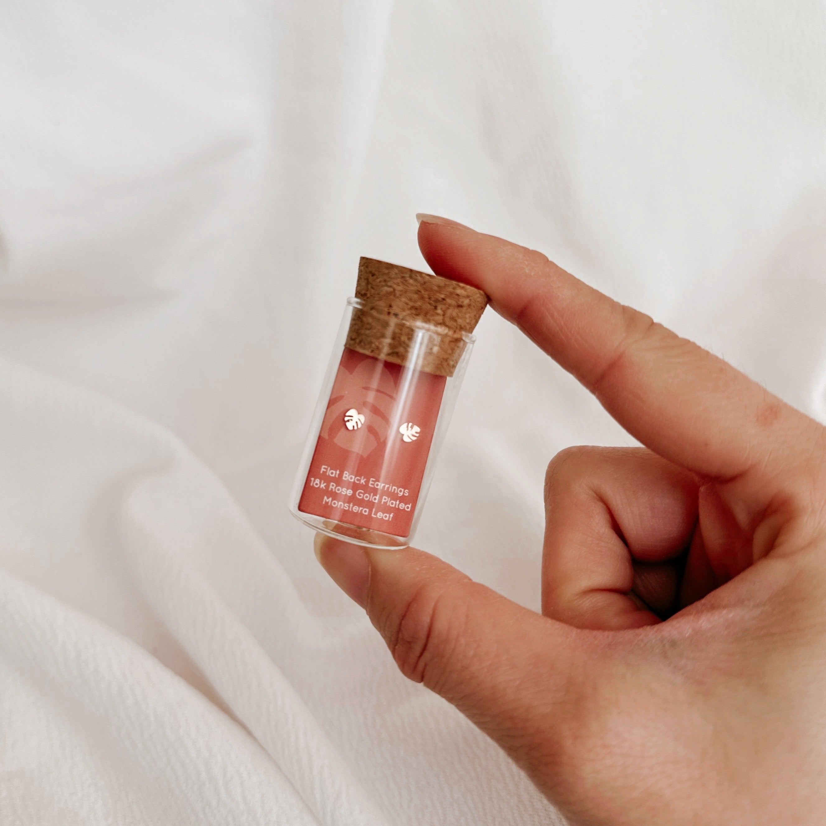 Flat Back- Teeniest Tiniest Monstera Deliciosa Earring Studs