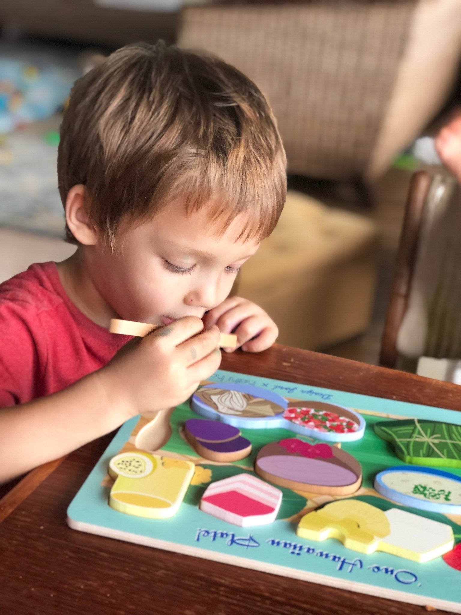 Hawaiian Plate Chunky Puzzle - Keiki Kaukau x DesignJord - Cultr. by Created for Culture asianowned aapimarketplace asianownedkids asianownedkidsproducts asianownedbrands