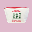 Jasmine Rice Zippered Canvas Pouch